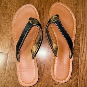Black & Gold Flip Flops or Sandals